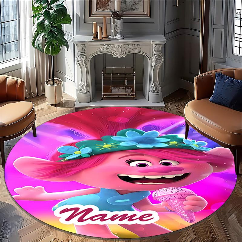 Personalized T-Trolls Round Chair Office Rug - Perfect for Mat, Office Chair & More - Ideal Gift for Birthdays and Holidays