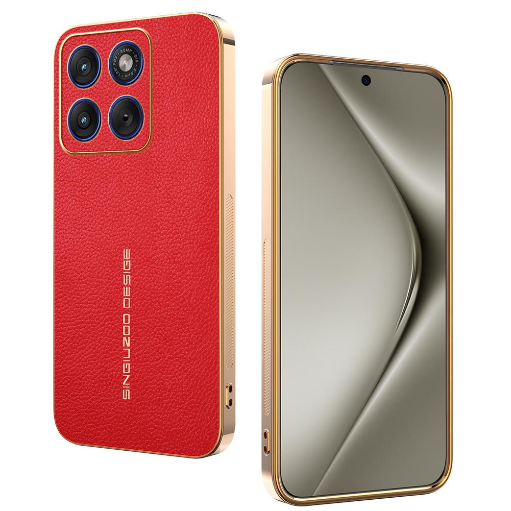 

Classic Lychee Leather Electroplated Frame Case For Moto Edge 70 60 Fusion Stylus 50 Neo Ultra 50 Pro 40 G Play Pure Cover Motorola Edge 70