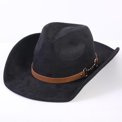 Populaire Europese en Amerikaanse klassieke suède westerse cowboyhoed, mode voor heren en dames met brede rand, zonbescherming