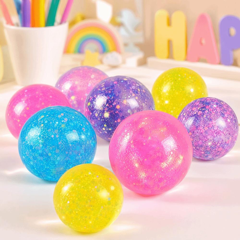 Glitter Maltose Squishy Ball Slow Rising Ball Quick-rebound Squeeze Toy Fidget Squishy Toy  Adults