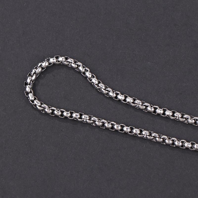 Anti-Lost Pen Lanyard Anti-Drop Portable Metal Chain Necklace Lanyard Metal Lanyard Sling Snake Bone Chain With Rubble Ring