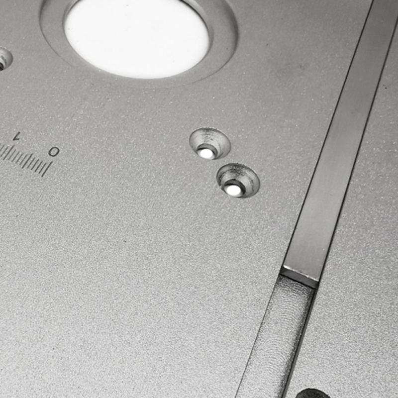 Aluminium Router Table Insert Plate Woodworking Benches Router Flip Plate with Miter Gauge Guide Aluminium Fence Sliding