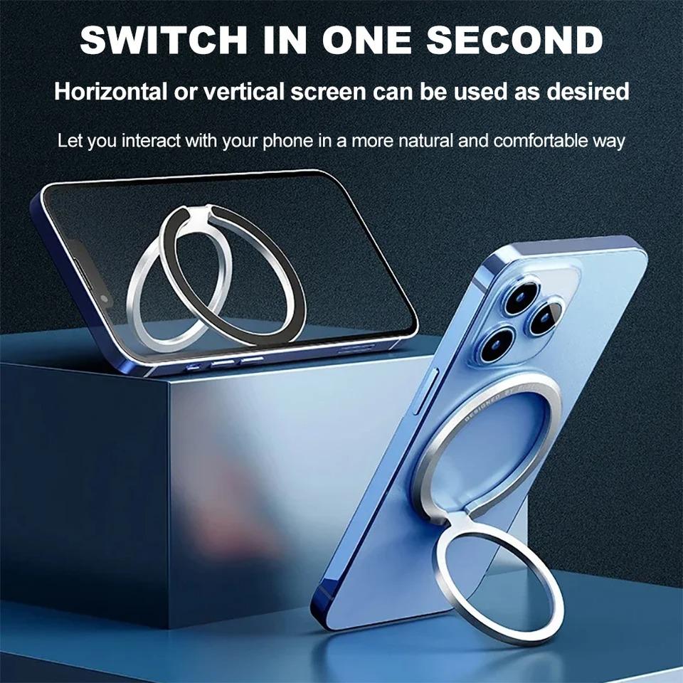 Magnetic Phone Holder Stand Magnet Finger Ring Socket Portable Wireless Charging for IPhone16 15 14 Pro/Max Cellphone Bracket