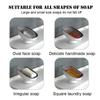 Super Suction Cup Soap Holder With Drain Water For Bathroom Soap Box Dish Kithcen Sponge Holder Soap Container Bathroom Supplies Set