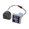 0-100A 50-380V 22MM 3 in 1 Square Mini Digital Voltmeter Ammeter Hz Hertz Frequency Meter Current Voltage Indicator Tester