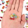 100pcs/Lot Mixed Acrylic Square Letter Beads Colored Cube Spacer Alphabet Bead for Jewelry Making DIY Charm Bracelet Accessories