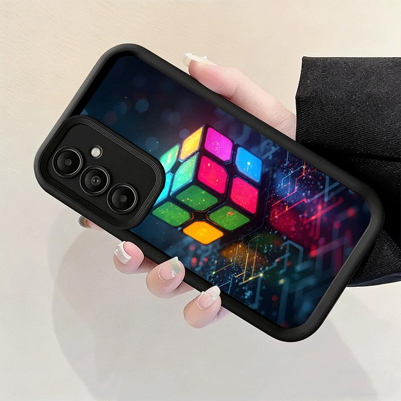 Phone Case for Samsung Galaxy A17 A16 A15 A14 A13 Rubik Cube Formula Spoofs Math A56 A36 A26 A55 A35 A25 A54 A34 A24 A53 A33 A23