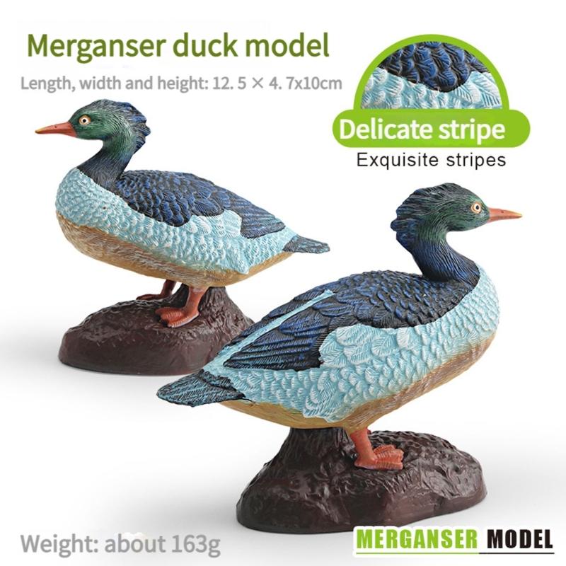 Realistic Plastic Artisanal Duck Figurine Kids Cognitive Learning Toy Safe Environmental Friendly Indoor Decoration