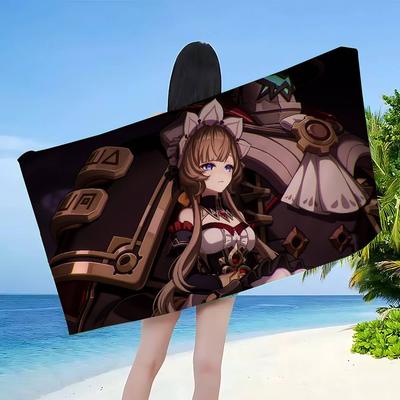 Game G-Genshin I-Impacts Sandrone Microfiber Beach Towel Absorbent Quick Dry Soft Yoga Swimming Resort Mountain Climbing Towel