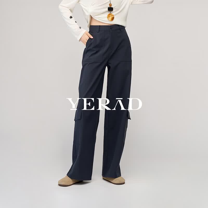 YERAD Women's Casual Wide-Leg Cargo Pants