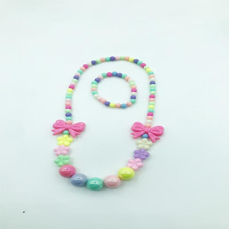Dětské dekorace pro holčičku Květinové korálky Fotografie Rekvizity Candy Color Dětské sady šperků