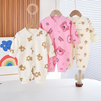 Tutina di Cotone a Manica Lunga per Neonati e Bambini Piccoli - Stampa Cartoon Unisex per Autunno/Inverno