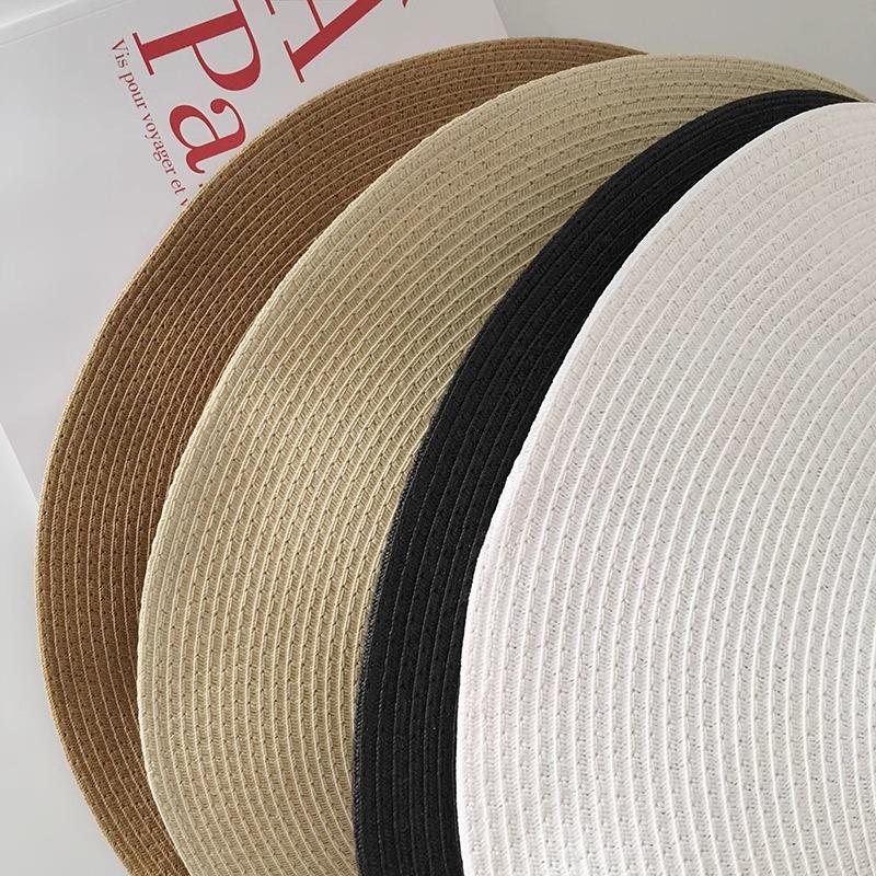 Sonnenschutz-Strohhut für Damen, Strandhut mit breiter Krempe, trendiger modischer Sonnenhut für Ausflüge am Meer