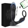 APP Controlled Anal Plug Bluetooth Thrusting Vibrator Prostate Massager Delay Ejaculation Lock Ring Butt Plug Sex Toys for Men