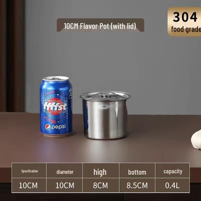 HANDUNYOU 304 Stainless Steel Spice Jar with Lid and Spoon