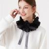 Lace Ruffled Lace Fake Collar Black Blouse Shoulders Fake Collar Universal Ruffled Sleeve  Ladies