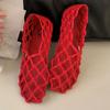 Weaving Mesh  Sandals Ladies Breathable Light Non-slip Beach Shoes Female Fashion  Summer  Flat Ballet Shoes Women