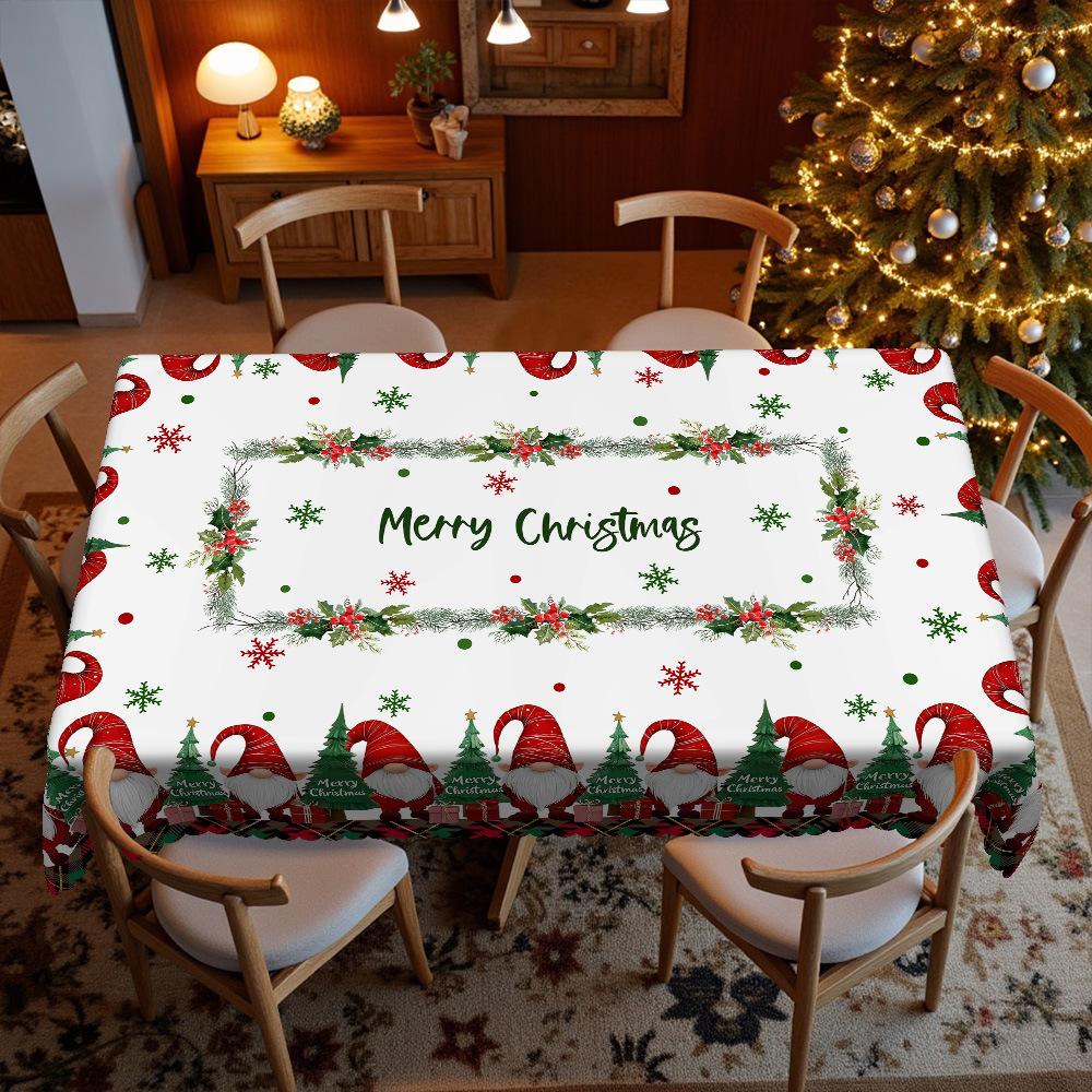 Christmas Cat Pattern Tablecloth, Round Table Square Table Cover Towel, Waterproof And Oil-Proof Dining Table Cloth, Coffee Table Dining Set