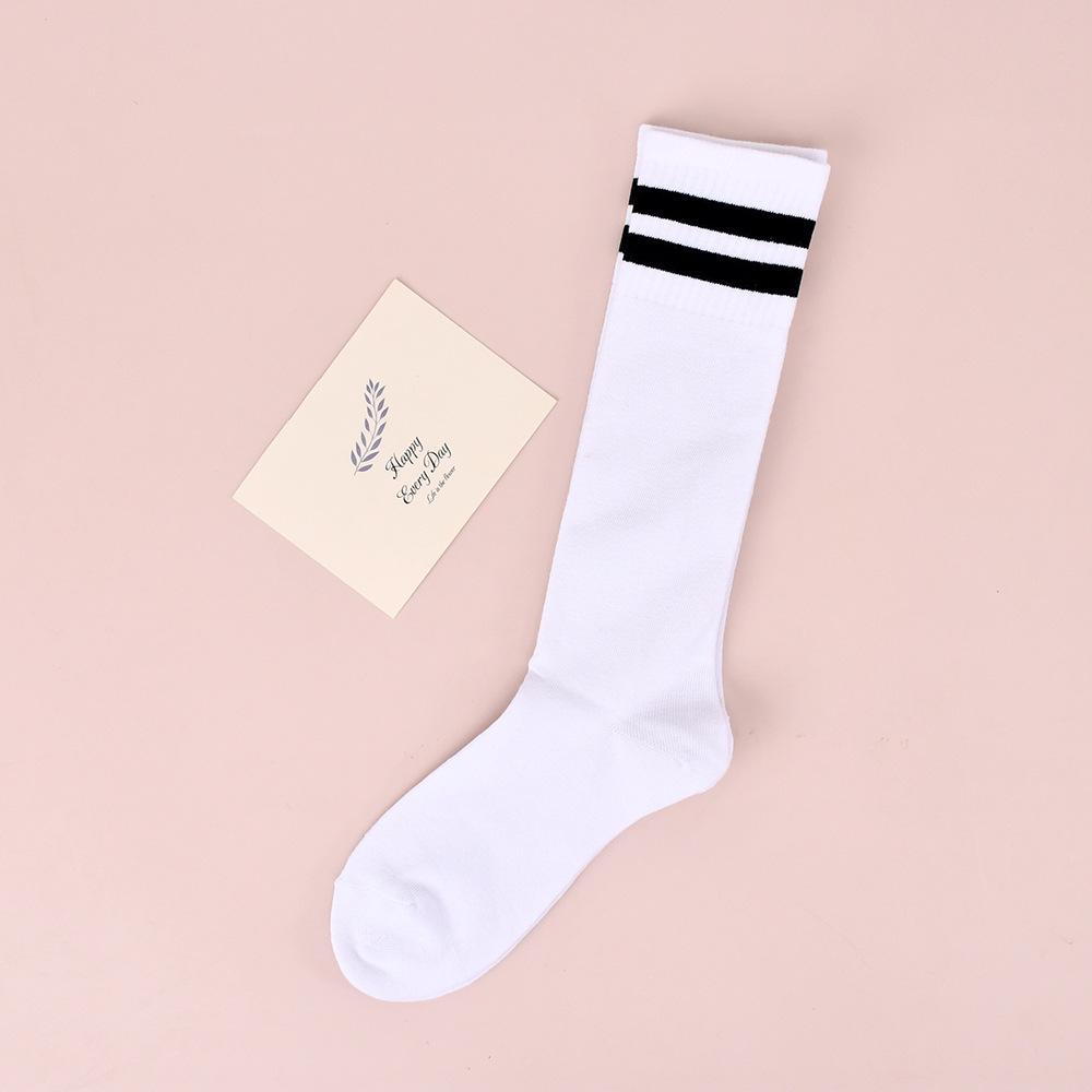 Children'S Stockings Girls' Summer Thin Boys' Football Socks Solid Color Cotton Socks High Tube White Socks Student Long Socks Tide