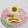 Cute Flat Clip Hairpin Crocheted Sprout Flower Headwear Bunches Clip Elegant Knit Hair Clip Photo Props