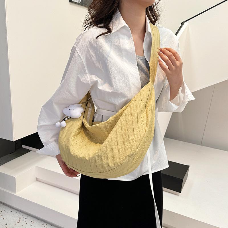 Crossbody bag women's 2025 new spring lazy style casual foreign style large capacity literary and simple shoulder bag tote bag