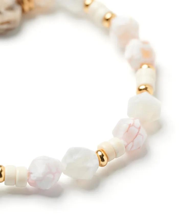 Champagne Heart Stone Bracelet (PLT-BR-034_PK)