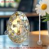 2D Flat Acrylic Easter Egg Desktop Decoration, Cross Design, Suitable for Wall Decoration, Porch, Room, Villa, Accents Home, Hallway, or Workplace - R