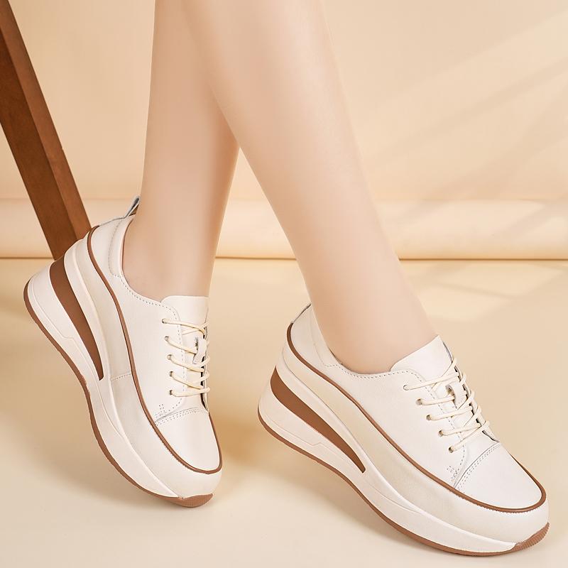 Spring/Autumn New Versatile Slope Heel Height Increasing Casual Women's Shoes Casual Shoes