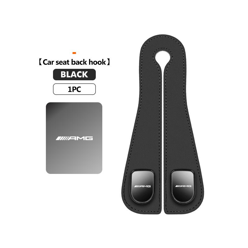 BTY4  Car Headrest Hook Rear Seat Hanging Dual Hook Hanger Universal For Mercedes Benz AMG W204 W205 W203 W211 W201 W210 W108 W124