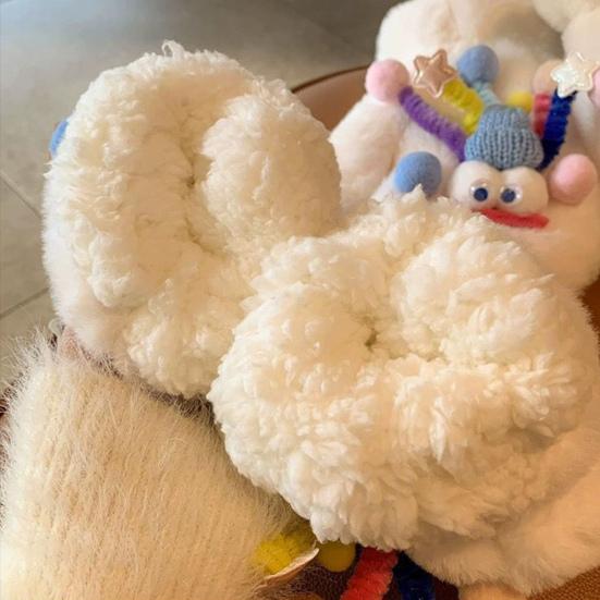 Winter Fuzzy Gloves Women Cartoon Warm Gloves Cute Thickened Fleece Lined Gloves for Indoor Outdoor Exercise Driving