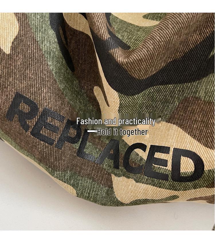 Borsa Boston in Tela Camouflage 2025: Grande Capacità Pendolare & Casual Stile Cuscino a Tracolla