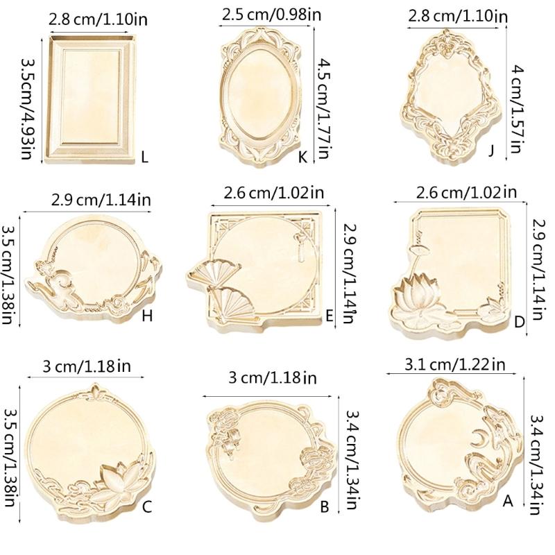 Sealings Wax Stamp Head for Envelope Invitation Card DIY Scrapbooking Flower Photo Frame Seal Stamp Head Replacement
