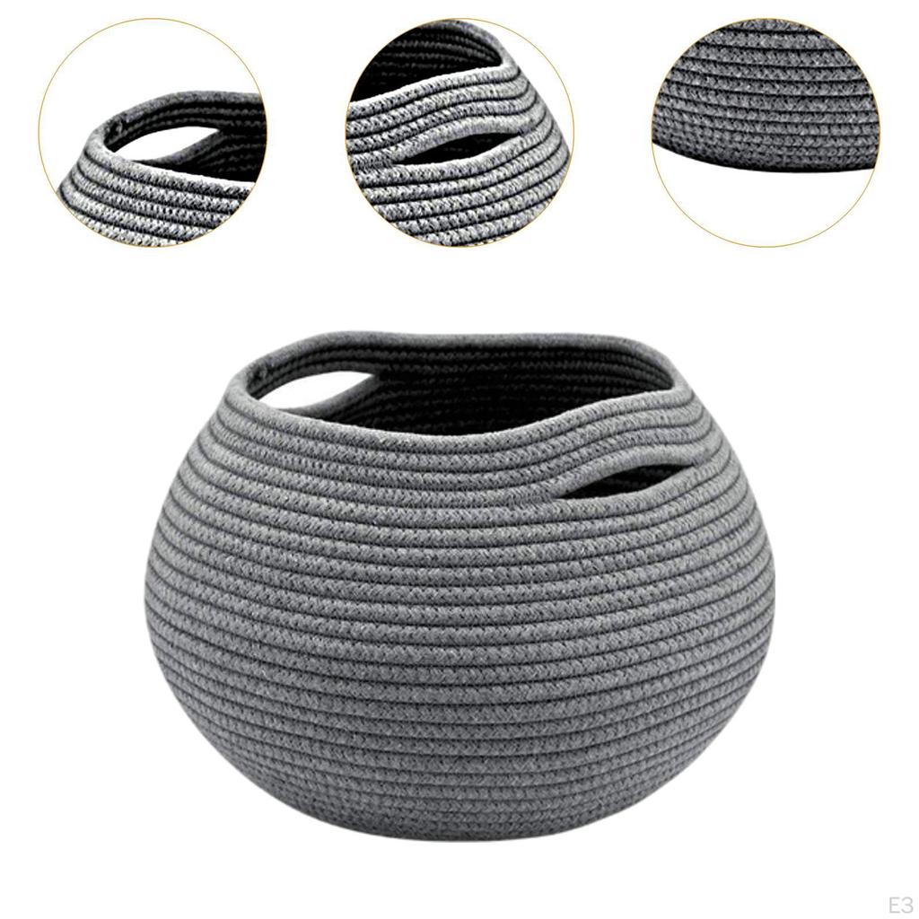 Woven Lagerung Korb Dekorative Container Bin Hause mit Griff Kleine Runde Pflanze für