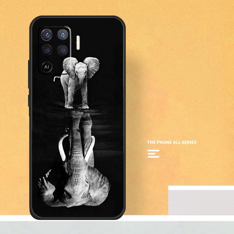 Elephant Baby Nature For OPPO A96 A76 A16 A54 A74 A94 A98 A78 A58 A5 A9 A52 A72 A53S A54S A15 A17 A57 A77 Case