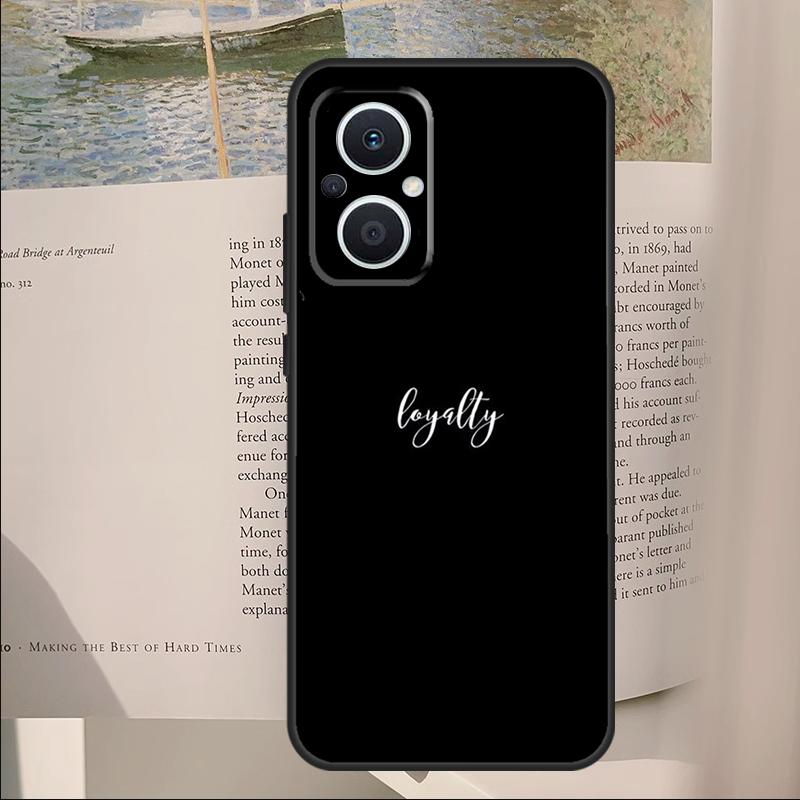 Simple Minamilst Black Quote Cover For OPPO Reno 13F 11F 12F 14F 10 11 12 13 14 Pro 7 8 Lite OPPO Find X6 X5 X8 Pro Case