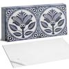 Package of Vinyl Tiles Easy Installation Floral Pattern Ceramic 10X40X20 Cm