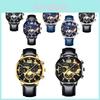 Geneva Brand Men's Calendar Watch Fashionable And Business Leather Quartz Watch For Men Characters)