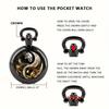 Retro Golden And Silvery Double Dragon Quartz Pocket Watch