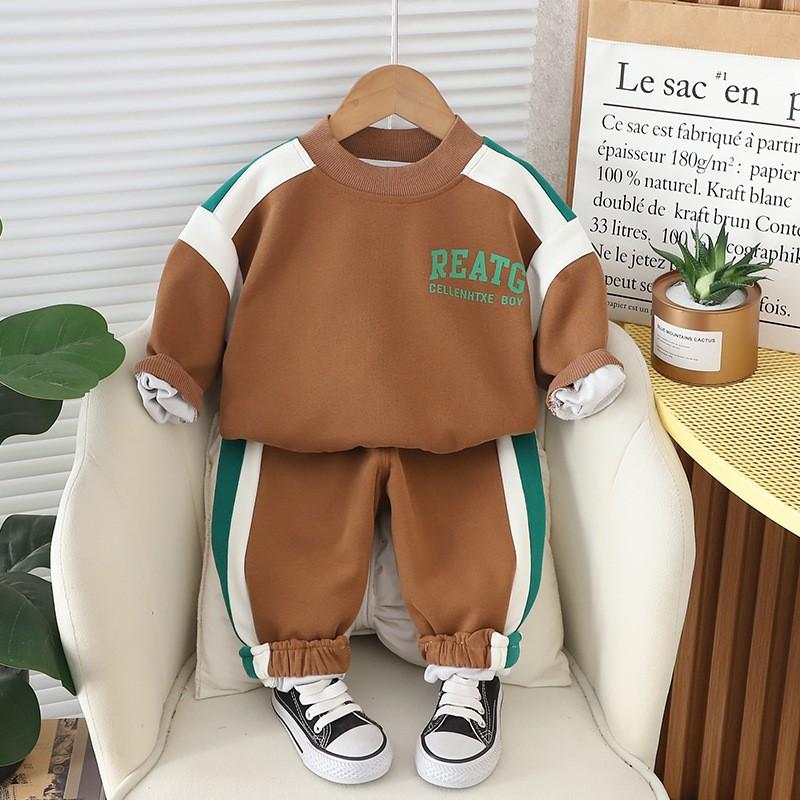 Kid's 2 Piece Printed Suit Short Sleeve Button Up Top Wide Leg Pants Suit Set Pajamas Home Casual Suit