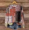 Women's Vintage Knit Button Vintage Print Cardigan Jacket