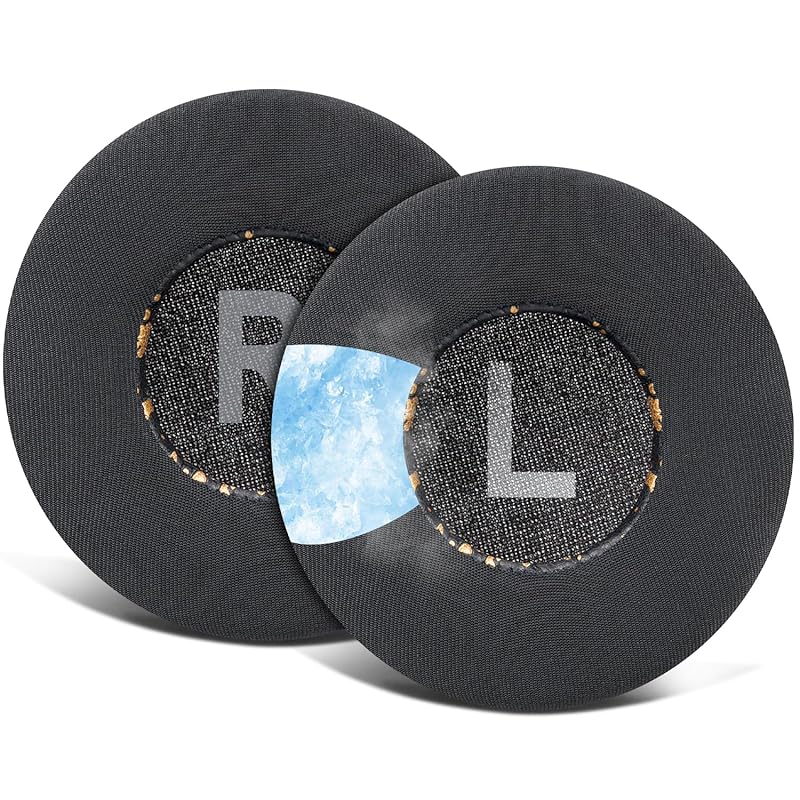 

SOULWIT cooling gel pad ear pads Jabra Move/Elite 25h for Wireless On-Ear headset exchange ear cushion silk fabric ear cup high density foam head pad