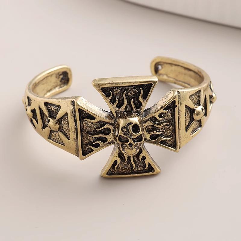 

Европейский и американский новый универсальный браслет с крестом и черепом, персонализированный браслет, открытый браслет, ювелирные изделия