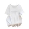 Women's Plus Size Loose Fit Short-Sleeve Round Neck Mid-Length T-Shirt (Available in 200/300/350 jin)