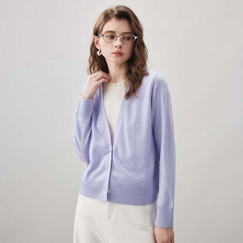 Kemengboka Women's Faux Two-Piece Knit Wool Cardigan