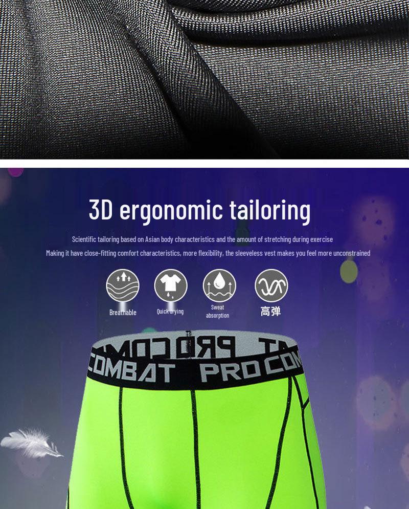 Men's Quick-Dry Elastic Sports Shorts for Running & Swimming