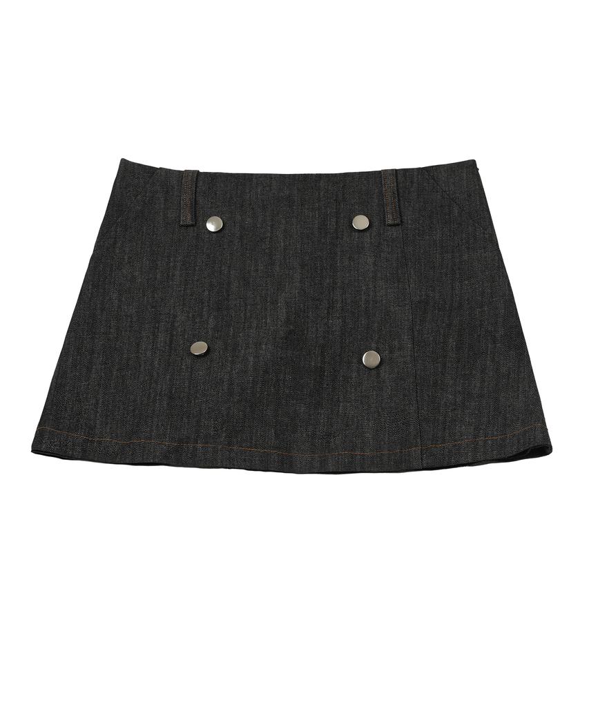 Catharsis Daily Denim Low-Rise Pants Skirt Black Denim Onesize