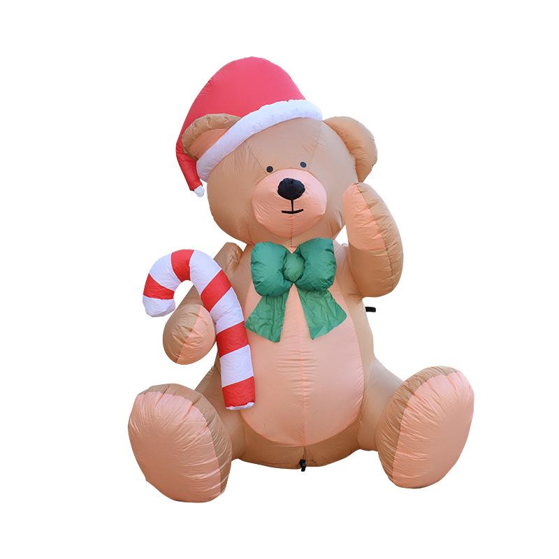 Christmas Bear Inflatable Decoration - Outdoor Holiday Prop with Christmas Tree