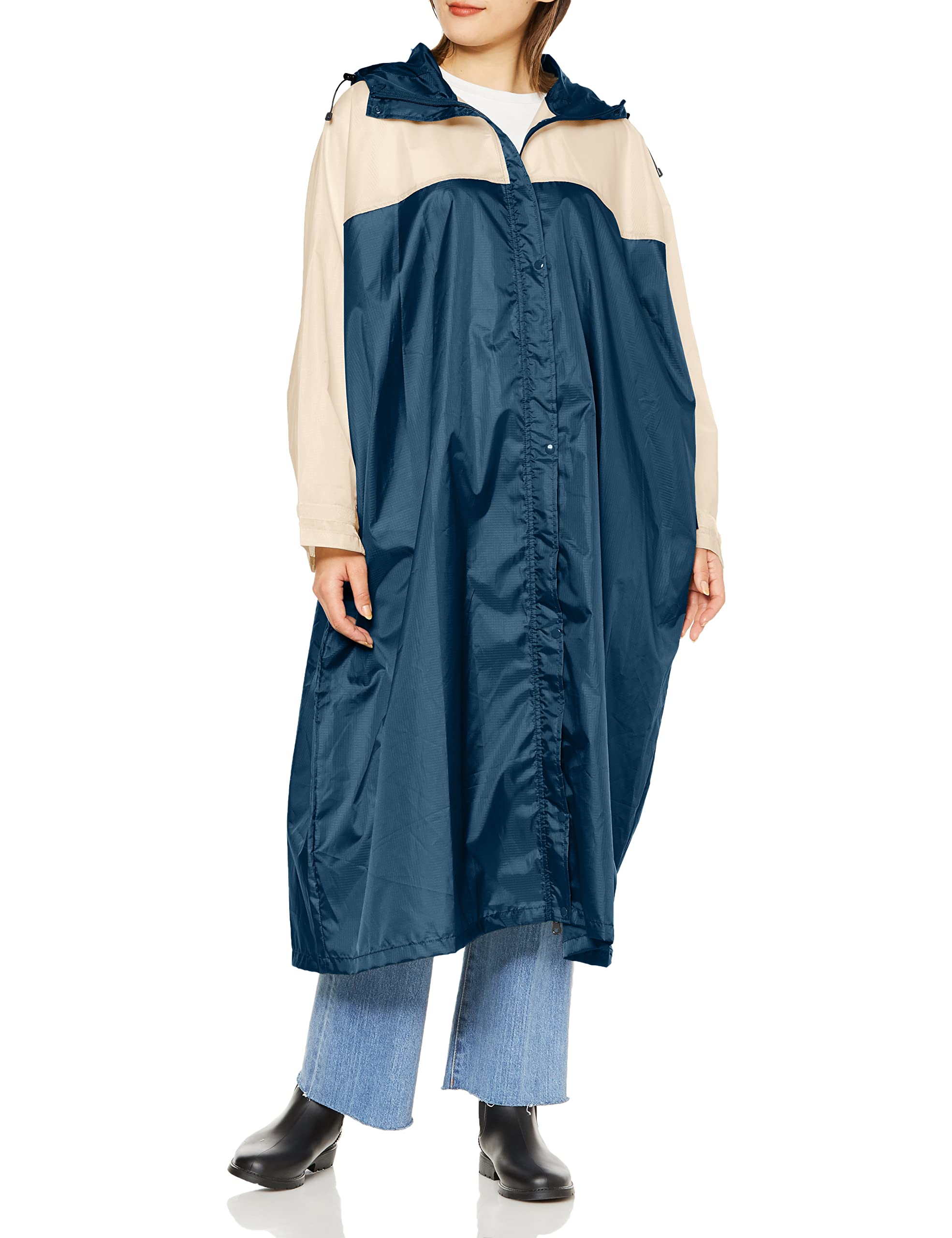 

Moonbat Black and Cycling Simple Design with Cat Storage Backpack Navy Size M Women s Raincoat, Welcome White, Two-Tone Coat, Design, Bag, Hooded,