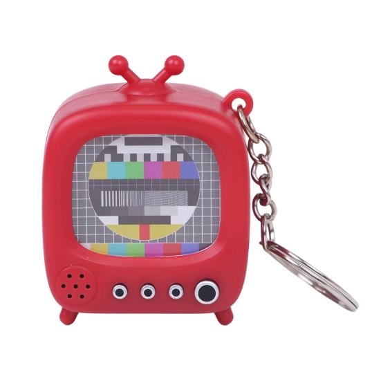 Chaveiro Micro TV Retrô Tela Luminosa Design Vintage Chaveiro com Efeitos Sonoros Clássicos Acessórios para Mochila