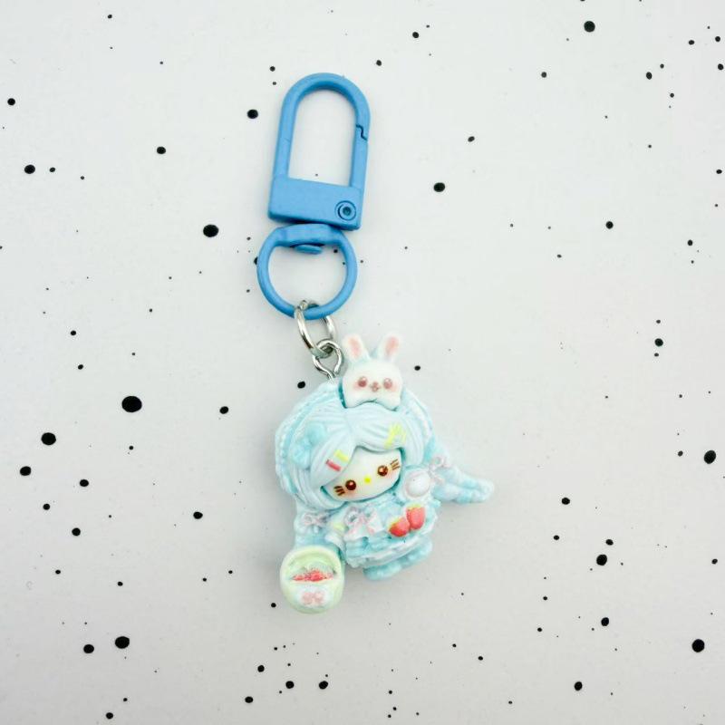 Kawaii Girl Keychain Pendant – Cute Ornament for Student Backpacks & Bags, Ideal Best Friend Gift